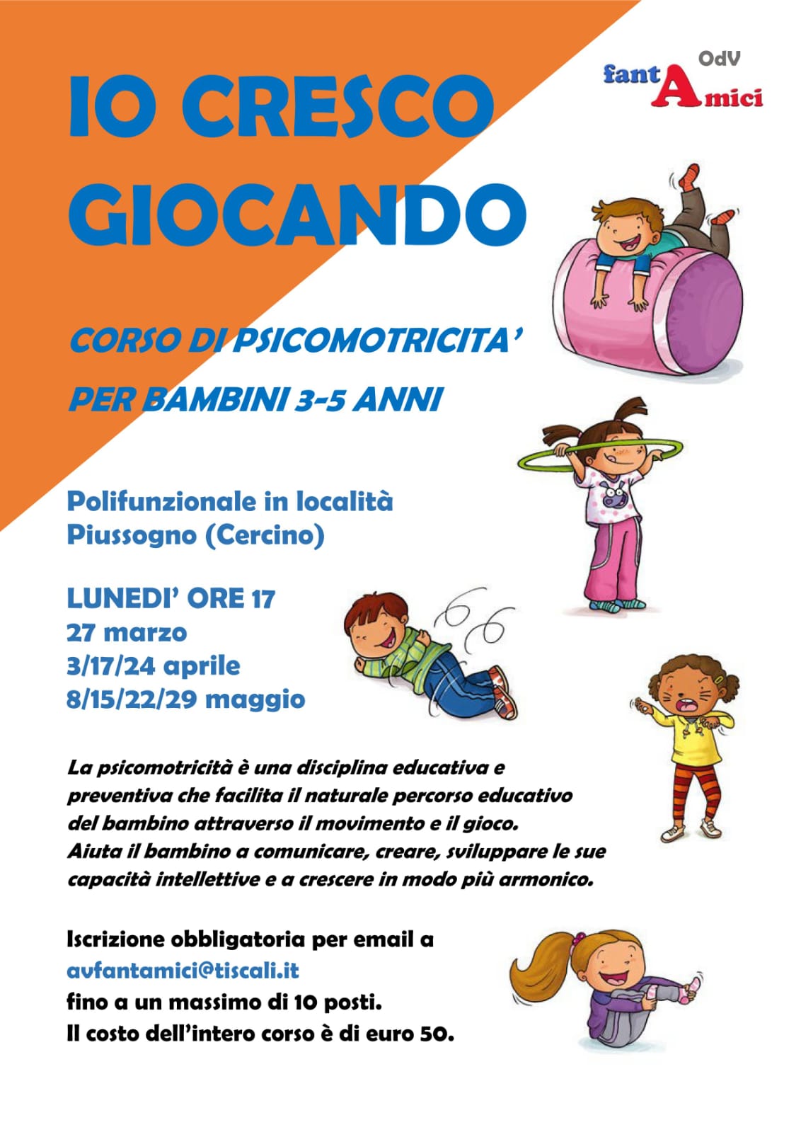 CORSO DI PSICOMOTRICITA' PER BAMBINI 3-5 ANNI IO CRESCO GIOCANDO -  Notizie - Istituto Comprensivo - Traona (SO)